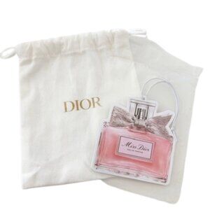 Dior White Pouch & Miss Dior Freshener - NEW